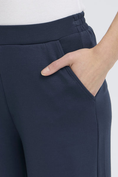 Aurora Soft Slit Pant (Navy)