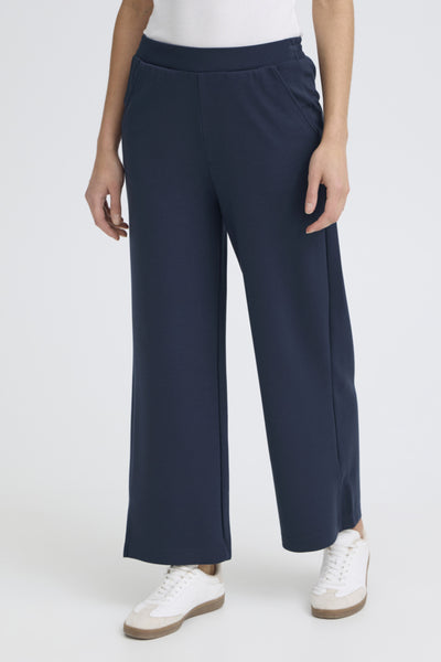 Aurora Soft Slit Pant (Navy)