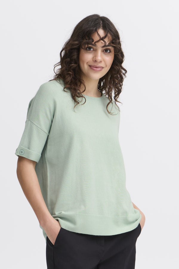 Clia 3/4 Sleeve Sweater (Frosty Green) - 25% OFF AT CHECKOUT - FINAL SALE