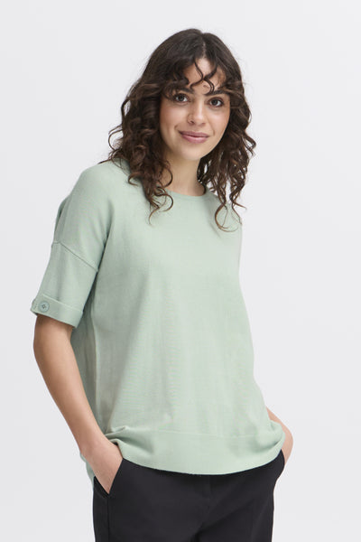 Clia 3/4 Sleeve Sweater (Frosty Green) - 25% OFF AT CHECKOUT - FINAL SALE