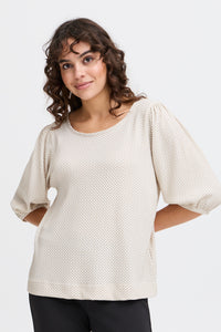 Nia Gingham Top (Taupe Mix)