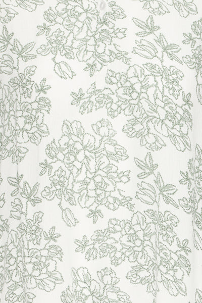 Eassie Button Down Tank Top (Green Floral) - SAVE 25% OFF AT CHECKOUT - FINAL SALE