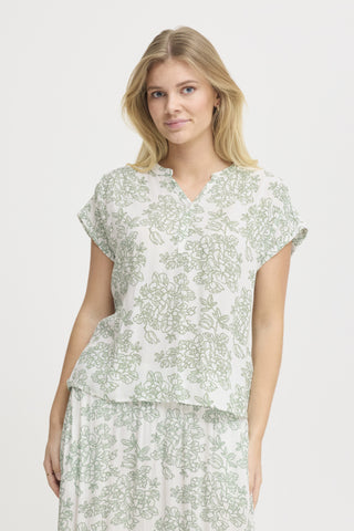 Eassie Blouse (Green Floral)