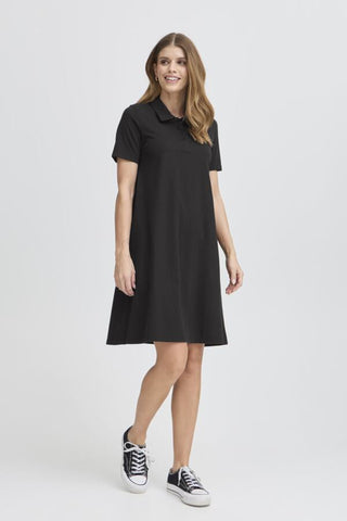 Samma Cotton Blend Dress (Black)