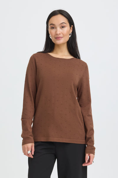 Karine Textured Sweater (Rain Drum)