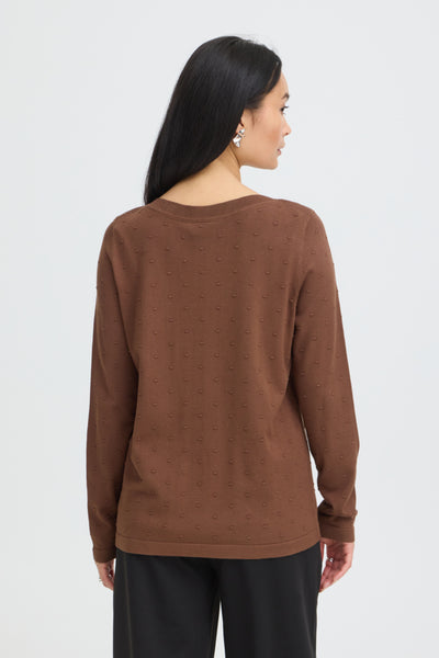 Karine Textured Sweater (Rain Drum)