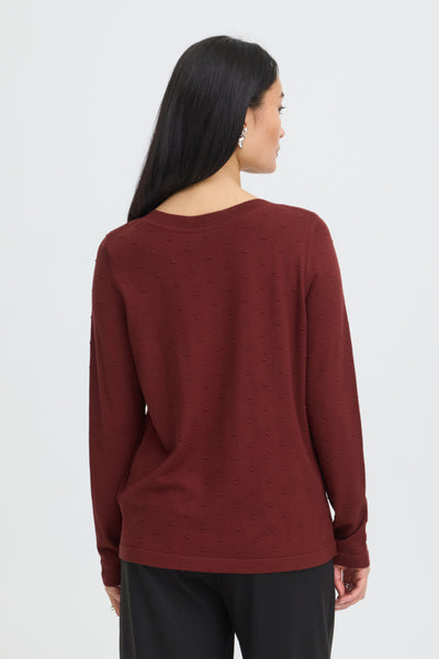 Karine Textured Sweater (Rum Raisin)