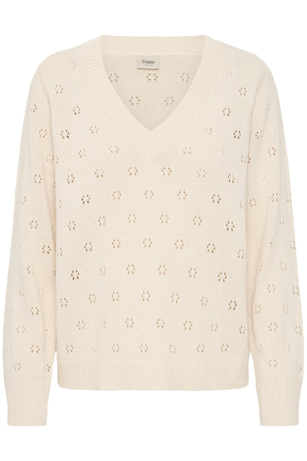 Katalin V Neck Sweater (Cream)