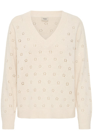 Katalin V Neck Sweater (Cream)