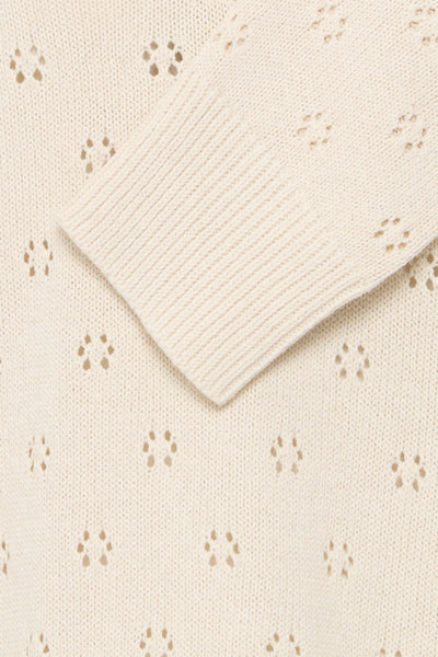 Katalin V Neck Sweater (Cream)