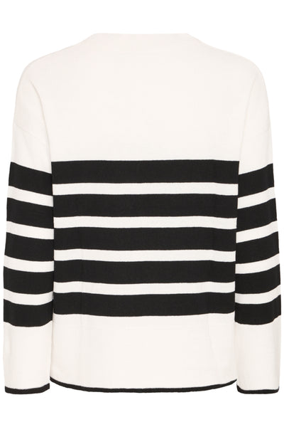 Katinka Cotton Blend Sweater (Black Stripe)