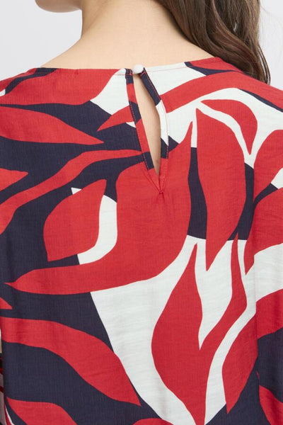 Ariana Patterned Blouse (Red Mix)