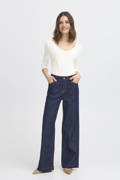 Dotta Reversible 3/4 Sleeve Top (White)