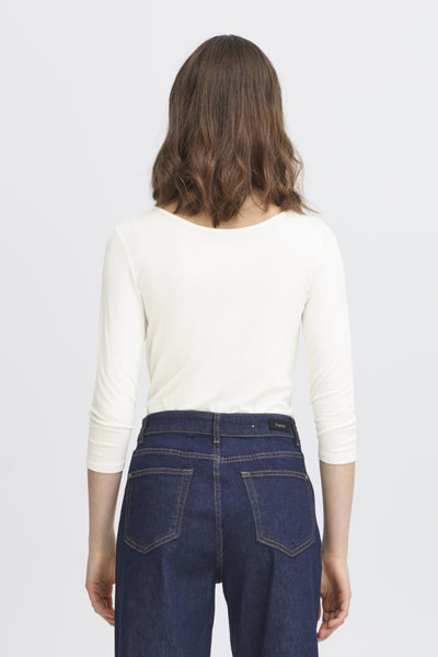 Dotta Reversible 3/4 Sleeve Top (White)