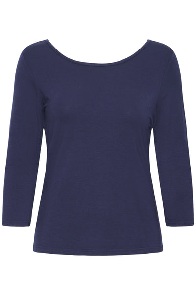 Dotta Reversible 3/4 Sleeve Top (Navy)