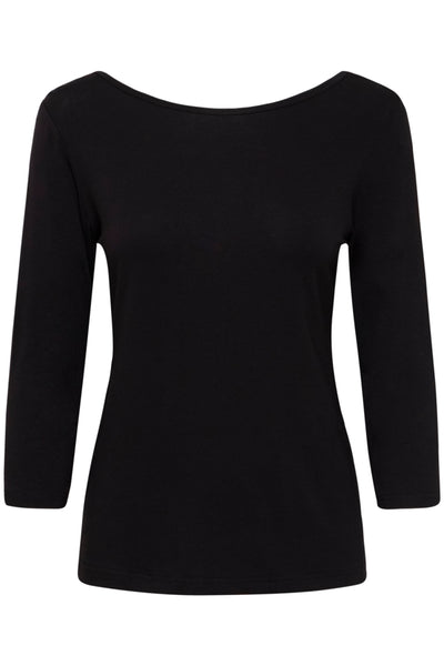 Dotta Reversible 3/4 Sleeve Top (Black)