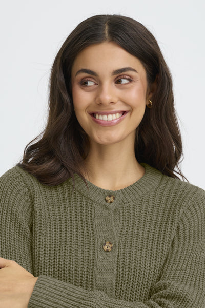 Kamia Button Down Cardigan (Olive)