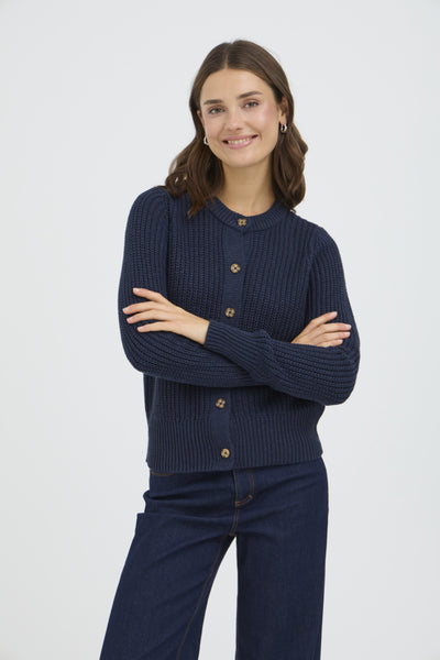 Kamia Button Down Cardigan (Navy)