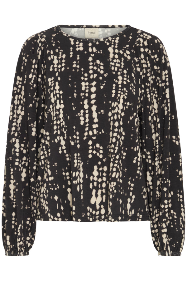 Cerica Blouse (Black Print)