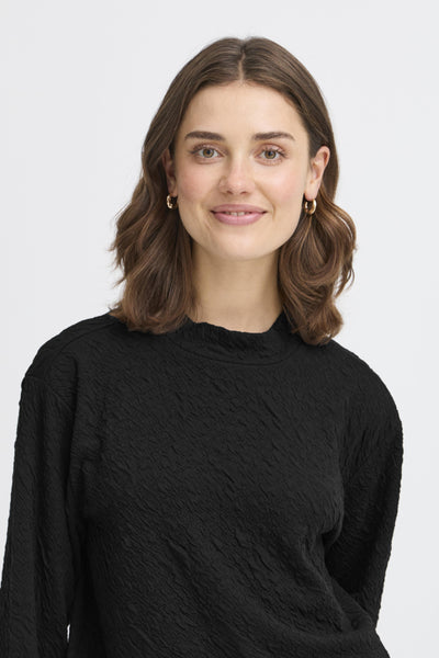 Eliana Crepe Top (Black)