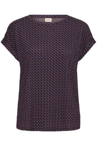 Senna Short Sleeve Top (Geo Flower)
