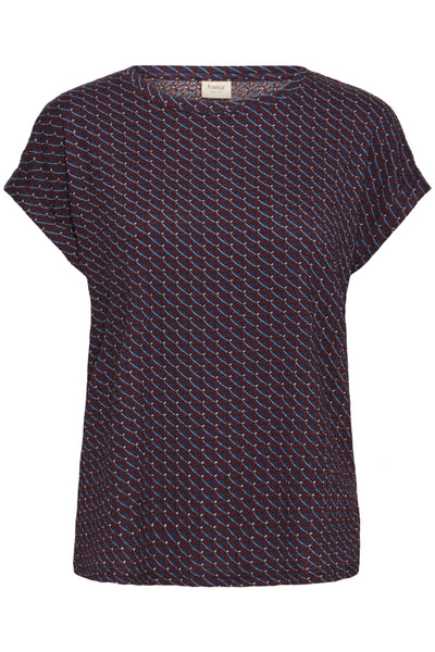 Senna Short Sleeve Top (Geo Flower)