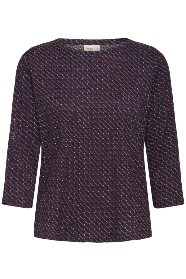 Senna 3/4 Sleeve Top (Geo Flower)