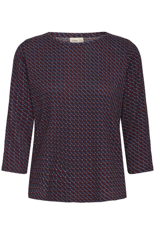 Senna 3/4 Sleeve Top (Geo Flower)