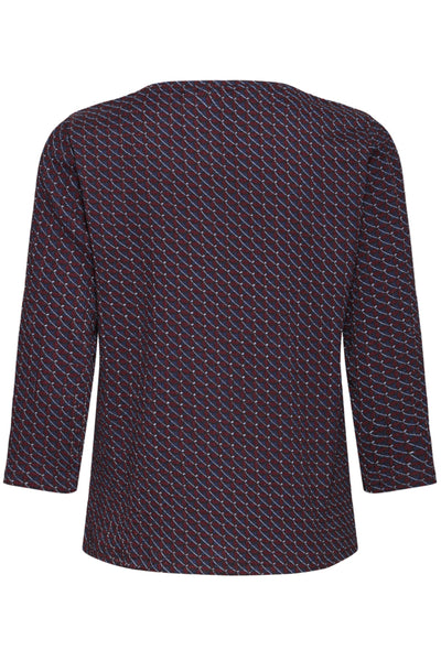 Senna 3/4 Sleeve Top (Geo Flower)