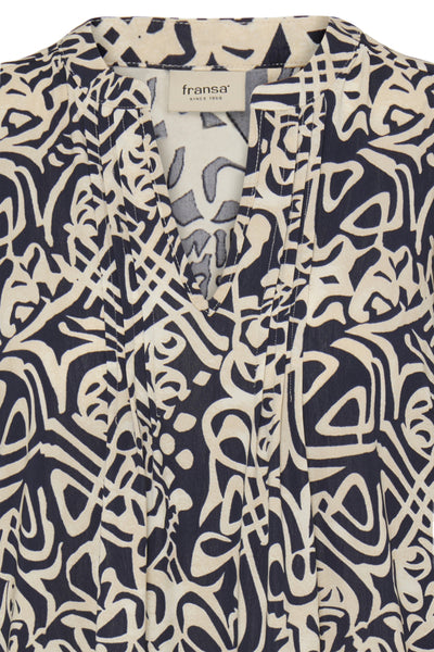 Frankie Tunic Dress (Navy Art)