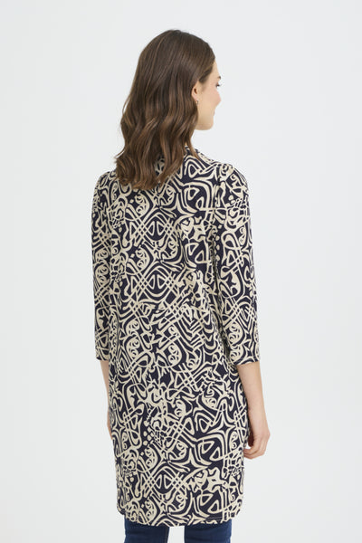 Frankie Tunic Dress (Navy Art)