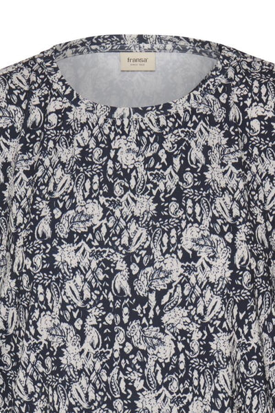 Franka 3/4 Sleeve Top (Floral Paisley)