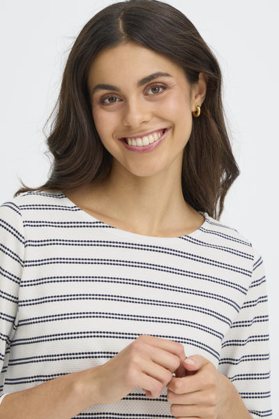 Josie 3/4 Sleeve Top (Stripe)