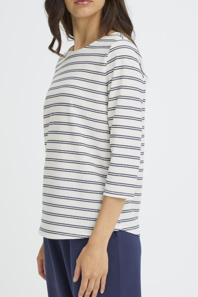 Josie 3/4 Sleeve Top (Stripe)