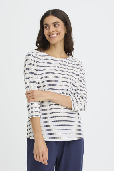 Josie 3/4 Sleeve Top (Stripe)