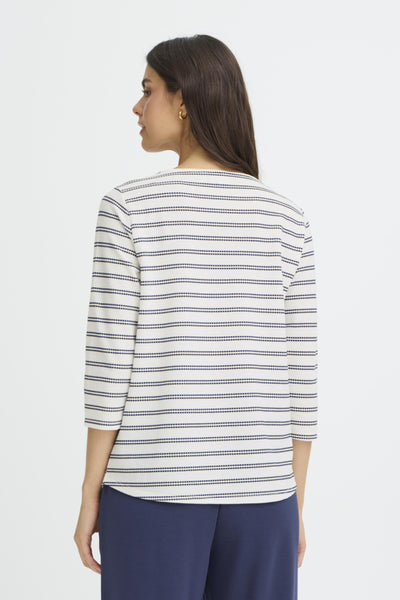 Josie 3/4 Sleeve Top (Stripe)