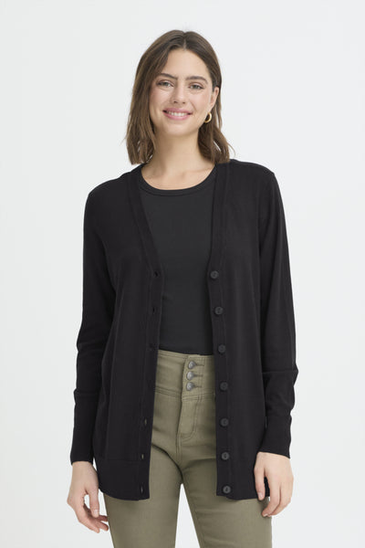 Mary Long Cardigan (Black)
