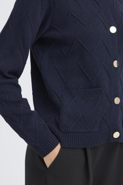 Nanni Button Down Cardigan (Navy)