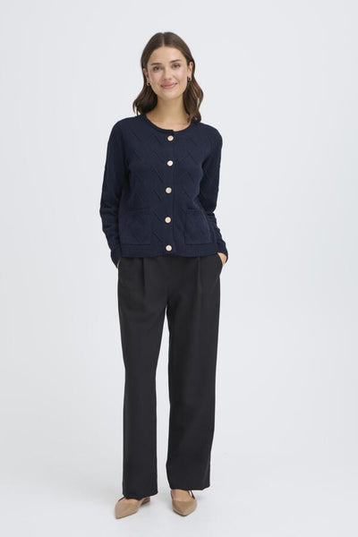 Nanni Button Down Cardigan (Navy)