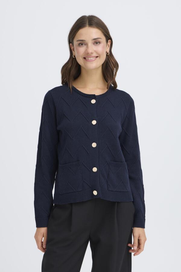 Nanni Button Down Cardigan (Navy)