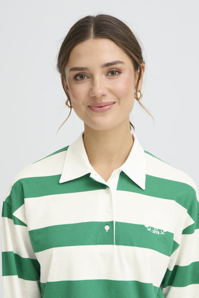 Siga Polo Striped Top (Green)