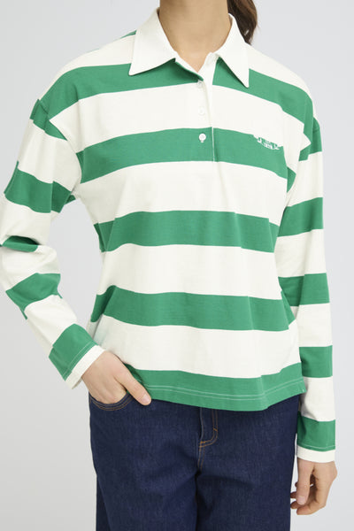 Siga Polo Striped Top (Green)