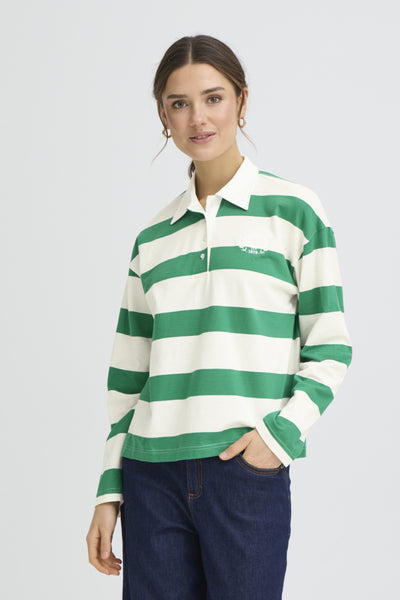 Siga Polo Striped Top (Green)