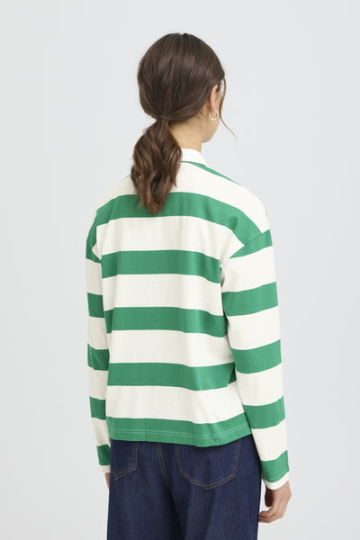Siga Polo Striped Top (Green)