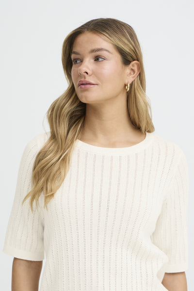 Cammy Cotton Knit Sweater (whisper White)