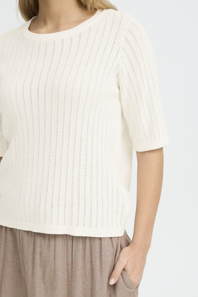 Cammy Cotton Knit Sweater (whisper White)