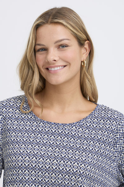 Sloane 3/4 Sleeve Top (Blue)