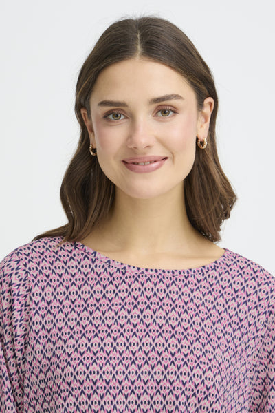 Sloane 3/4 Sleeve Top (Pink)
