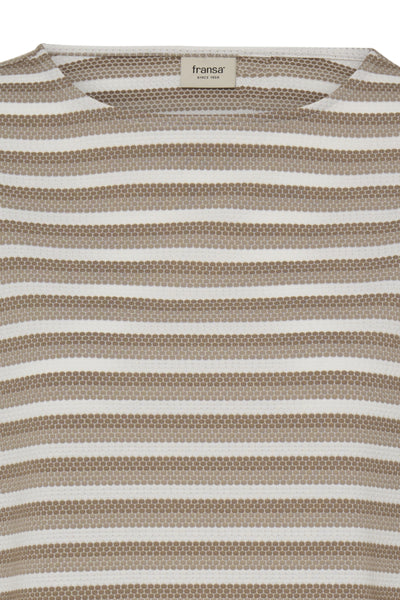 Josie Striped 3/4 Sleeve Top (Mountain Trail)