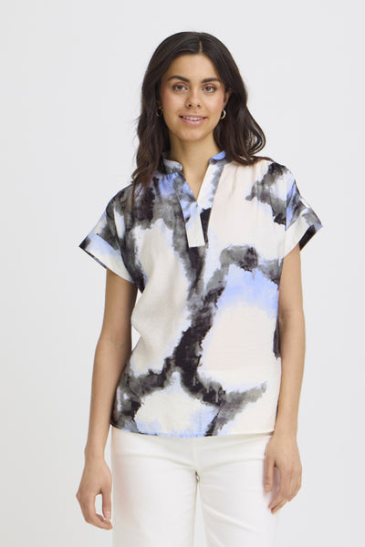 Ayla Blouse (Marble Hydrangea)